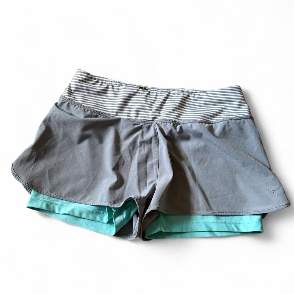Mpg Women's Grey and Blue Shorts
